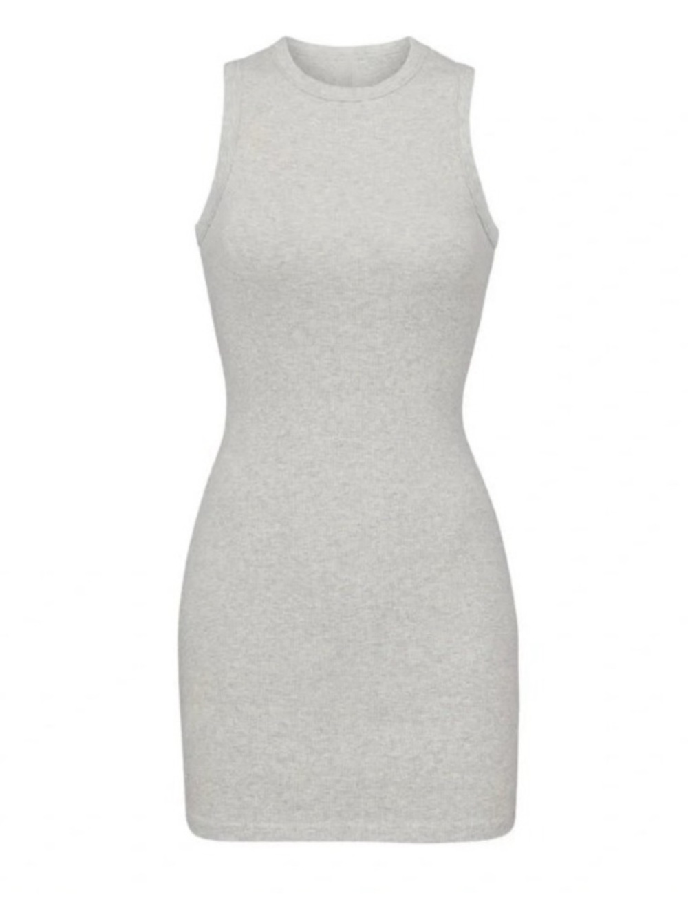 SKIMS Cotton Rib Tank Dress Heather Grey Sleeveless Mini Size 3X